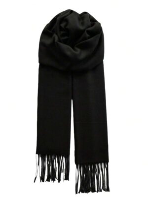 Solid Color Knit Scarf for Cold Weather