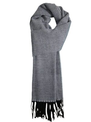 Unisex Herringbone Knitted Tassel Winter Scarf