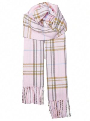 Unisex Plaid Knitted Fringe Winter Scarf